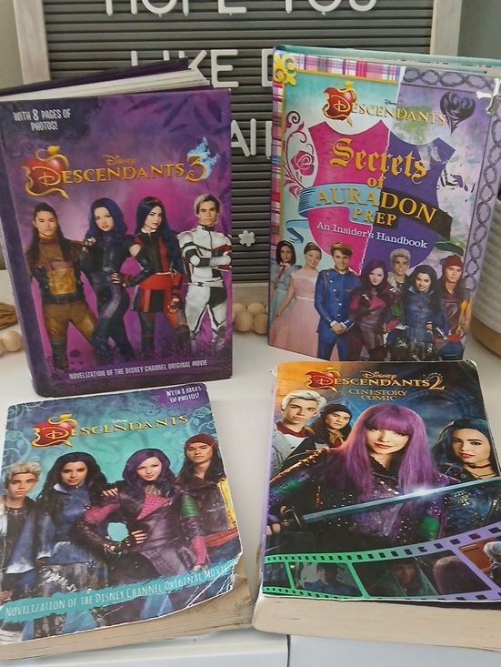 Disney Other - Disney Descendants Book Set 1, 2 & 3 + Secrets Of Auradon Prep + Pictures!